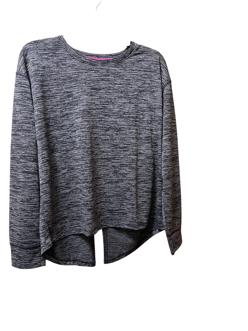XERSION MARLED TOP ROUND NECK LONG SLEEVES GIRLS PLUS SIZE 2XL (20.5) GRAY/BLACK